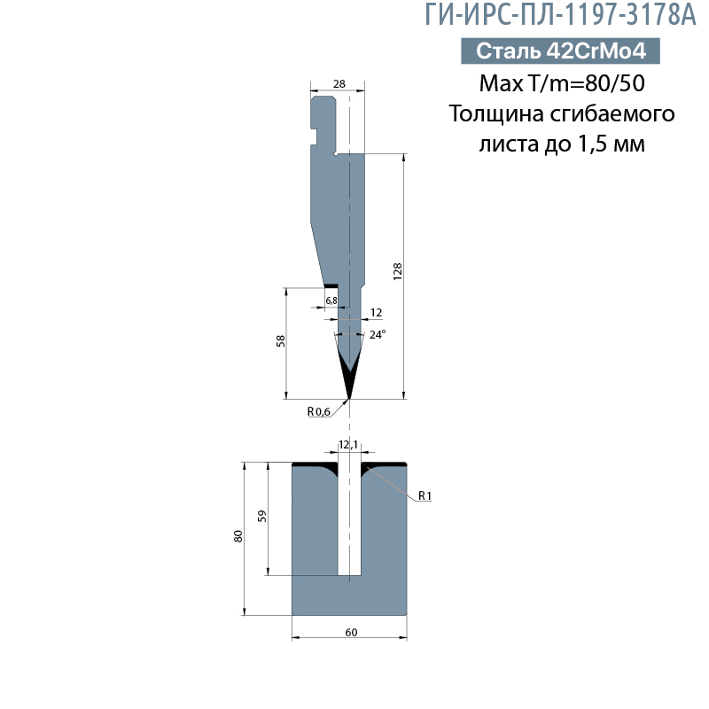Комплект для плющения Promecam/Amada  до 2,5