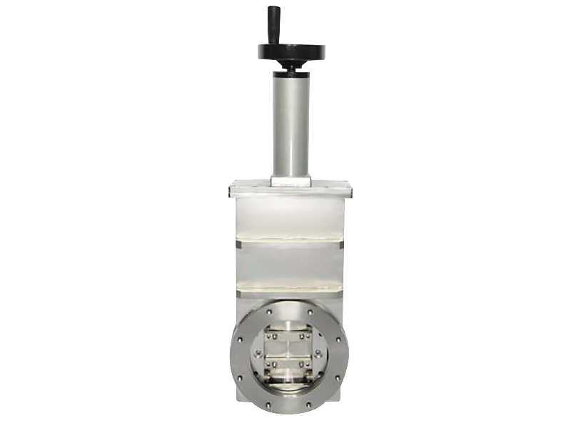Шиберный затвор высоковакуумный. Ручной Фланец ISO-F80 нержавеющая сталь.