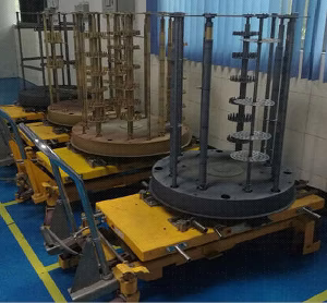 Оснастка поворотный стол и тележка установки вакуумного напыления HCMS+CA-650