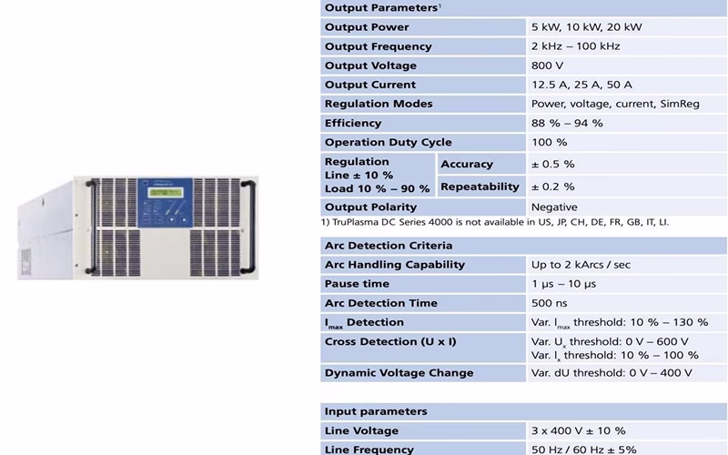 Источник питания смещения в установке вакуумного напыления HCMS+CA-650