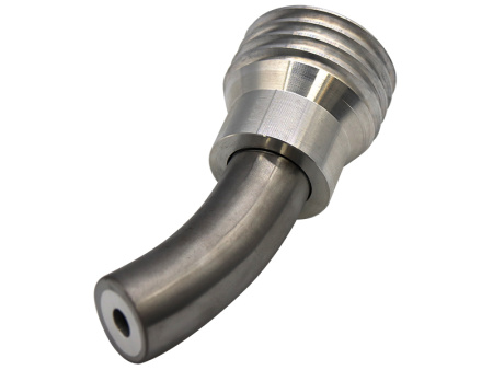 Сопло пескоструйное загнутое 45°Вентури SandBlue CVBC-12.5, карбид бора, 12,5х120