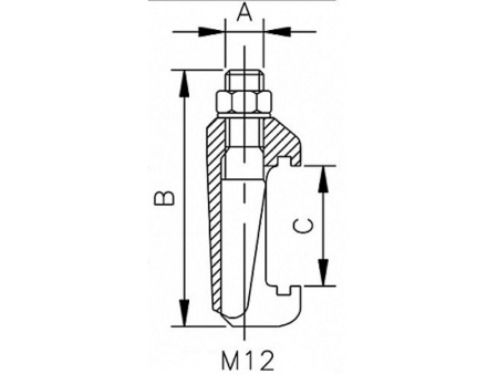Струбцина двойная IRV-38-ISO630Cr (хромированная сталь)