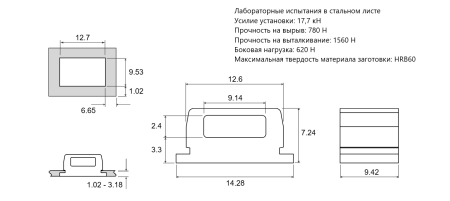 Крепление TD-175-12 сталь оцинкованная для кабельных стяжек 