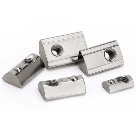 Сухарь пазовый с прижимным шариком для алюминиевых профилей М5х8/6, ALF-SNM5-8/6