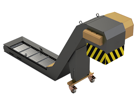 Стальной гусеничный конвейер для транспортировки стружки. Серия IVT-A-B001