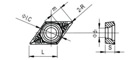 Твердосплавная токарная пластина DCGT-11T302-LH