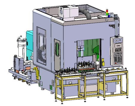 HPJ-DB Двухшпиндельный водоструйный станок высокого давления для снятия заусенцев с ЧПУ