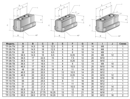 TF-10-TA Т-гайка
