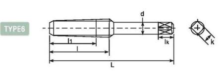 Метчик с прямой канавкой DLNT802