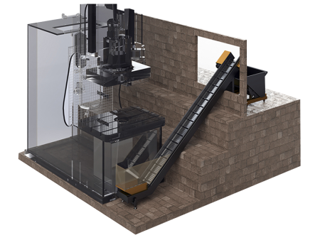 Пресс-конвейер для заусенцев. Серия IVT-A-A005