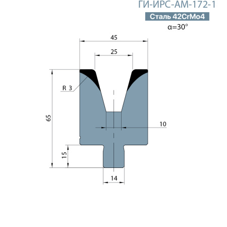 Матрица-вставка Promecam/Amada  ГИ-ИРС-АМ-172-В