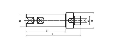 Удлинитель стержня для фрезы с прямым хвостовиком C20-FMB22-60