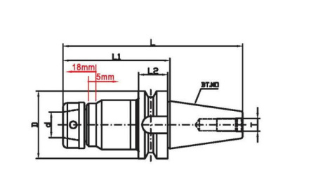 Фрезерный патрон BT40-SETP16