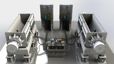 IRS-TB770 Лотковая вибрационная машина со стендом управления