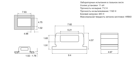 Крепление TD-60-6 сталь оцинкованная для кабельных стяжек 