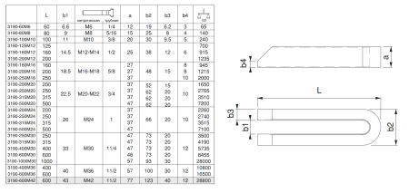 M-3190-400M36 Прихват скошенный вильчатый с буртиком