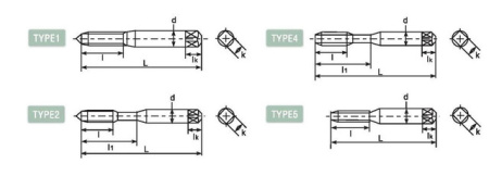Метчик со спиральными канавками DLSFTU406