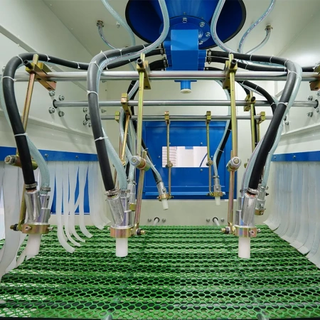 Автоматическая конвейерная система дробеструйной обработки DS-601-10-E