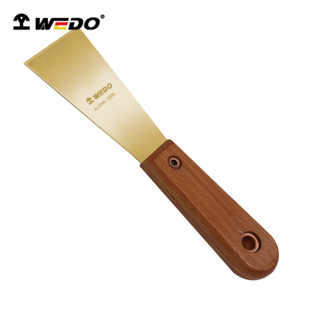 Шпатель-скребок узкий с деревянной рукояткой искробезопасный AL204C-1006