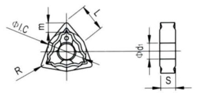 Твердосплавная токарная пластина WNMG 080408-LH