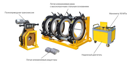 AWP-HM-800A Аппарат для стыковой сварки HDPE 630-800 мм с гидравлическим приводом