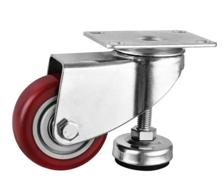 Колесо поворотное с упором D50 мм, с платформой, ALF-W-D50L