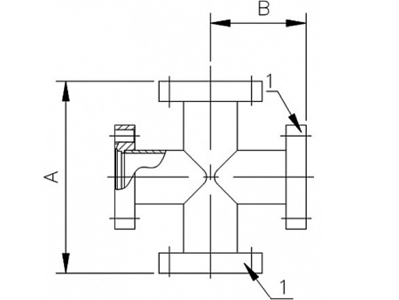 Крест CF35 (нержавеющая сталь)