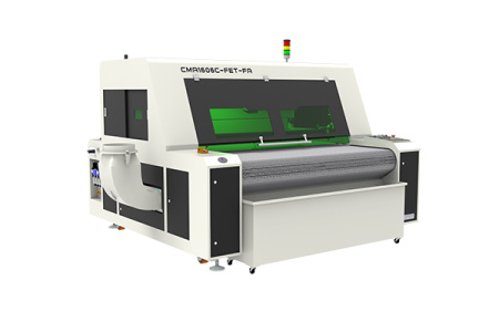 1500 х 600  СО2 лазерный станок с двумя асинхронными головами, предназначенный для раскроя тканных материалов CMA1606C-FET-FA
