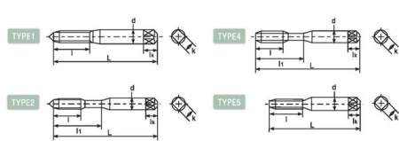 Метчик твердосплавный со спиральными канавками DLOT-LS-SFT2205