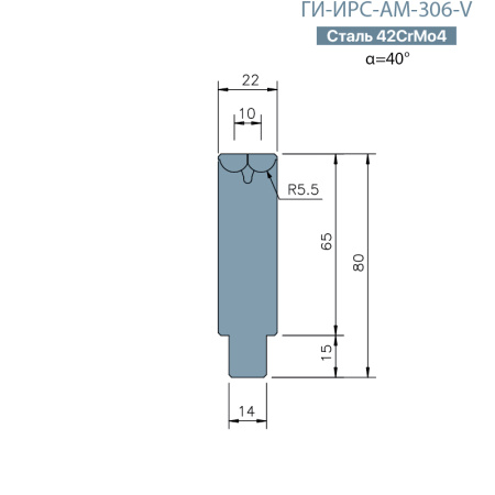 Матрица Rolla-V  Promecam/Amada  ГИ-ИРС-АМ-306-V
