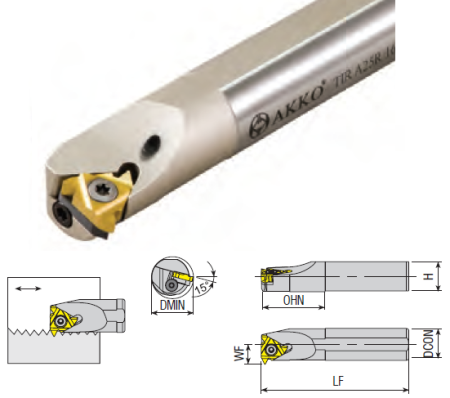 TIR/L S40T 27 Державка для нарезания наружной резьбы 