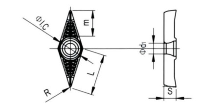 Твердосплавная токарная пластина VBGT-160412-LH