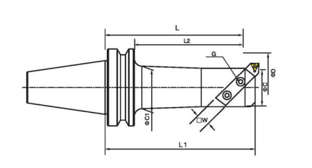 Головка для чернового растачивания фаски BT50-BSA38-180
