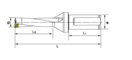 Корпусное сверло (двухудлиненное) C40-SP41-82L