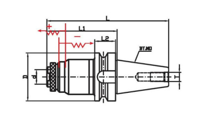 Силовой фрезерный патрон BT40-G1224