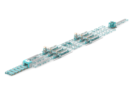 Многоканальная поточная линия горизонтальной сварки