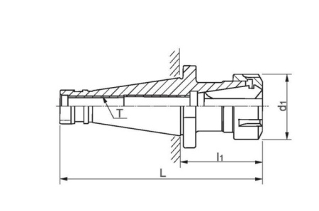 Фрезерный патрон NT40-ER32UM-60