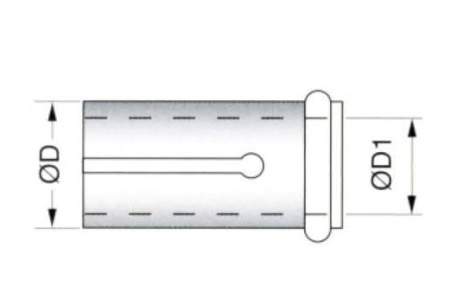 Цанга с ударопрочной оправкой из вольфрамовой стали DBJ 20-10