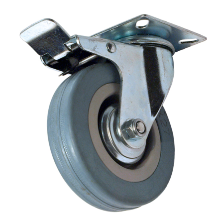 Колесо поворотное с тормозом D50 мм, с платформой, ALF-W-D50T