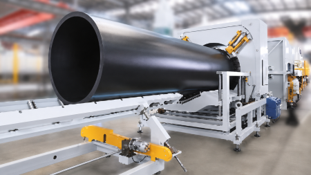 Однослойная линия HDPE напорных и газовых труб