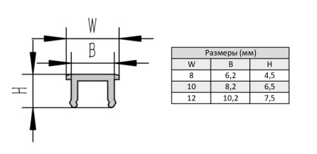 Зажимной профиль для алюминиевых профилей, паз 8, ALF-CP-P8