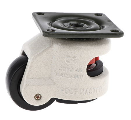 Колесо поворотное усиленное D75 мм, нагрузка до 700 кг, с платформой, ALF-WR-D75