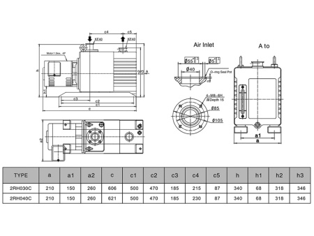 Пластинчато-роторный вакуумный насос IRV-Н004-065