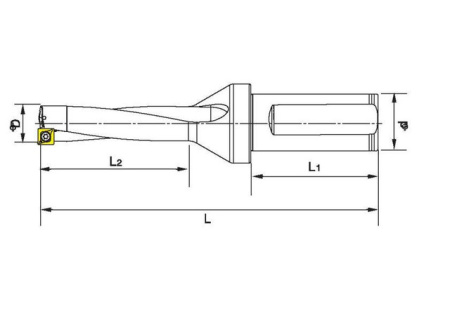 Корпусное сверло (трехудлиненное) C40-SP48-144L