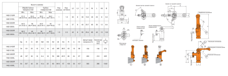 M-3360-4510L Прижим поворотный регулируемый с рычагом