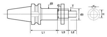 Держатель боковой фрезы BT50-SCA27-90