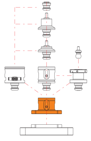 M-2600-8075 Модуль зажимной для 5 осевой обработки, 80 мм