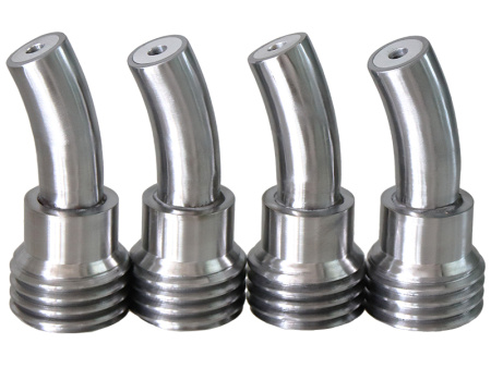 Сопло пескоструйное загнутое 45°Вентури SandBlue CVBC-12.5, карбид бора, 12,5х120