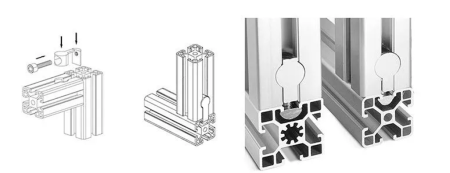 Угловой соединитель встроенного типа для алюминиевых профилей М6, паз 8, ALF-CCM6-8