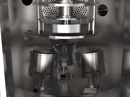 Трехмагнетронная комбинированная установка напыления (2DC/1RF) + 2 термических испарителя